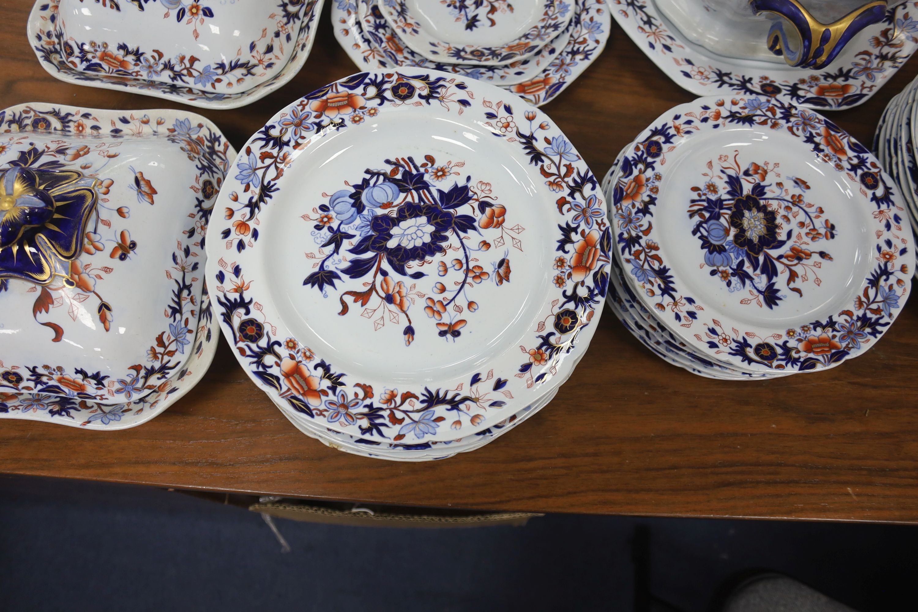 A Spode New Stone China part dinner service, c.1825